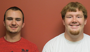 Trevor Chaney, left, received the $3,000 RMEL scholarship last year. Brady Cromer, right, is this years recipient.