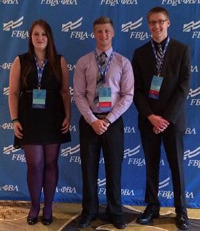 Above are Milford PBL members, from left, Bethany Domann, Christian Crosby, Dylan Countryman, who attended the National Leadership Conference in Nashville in June.