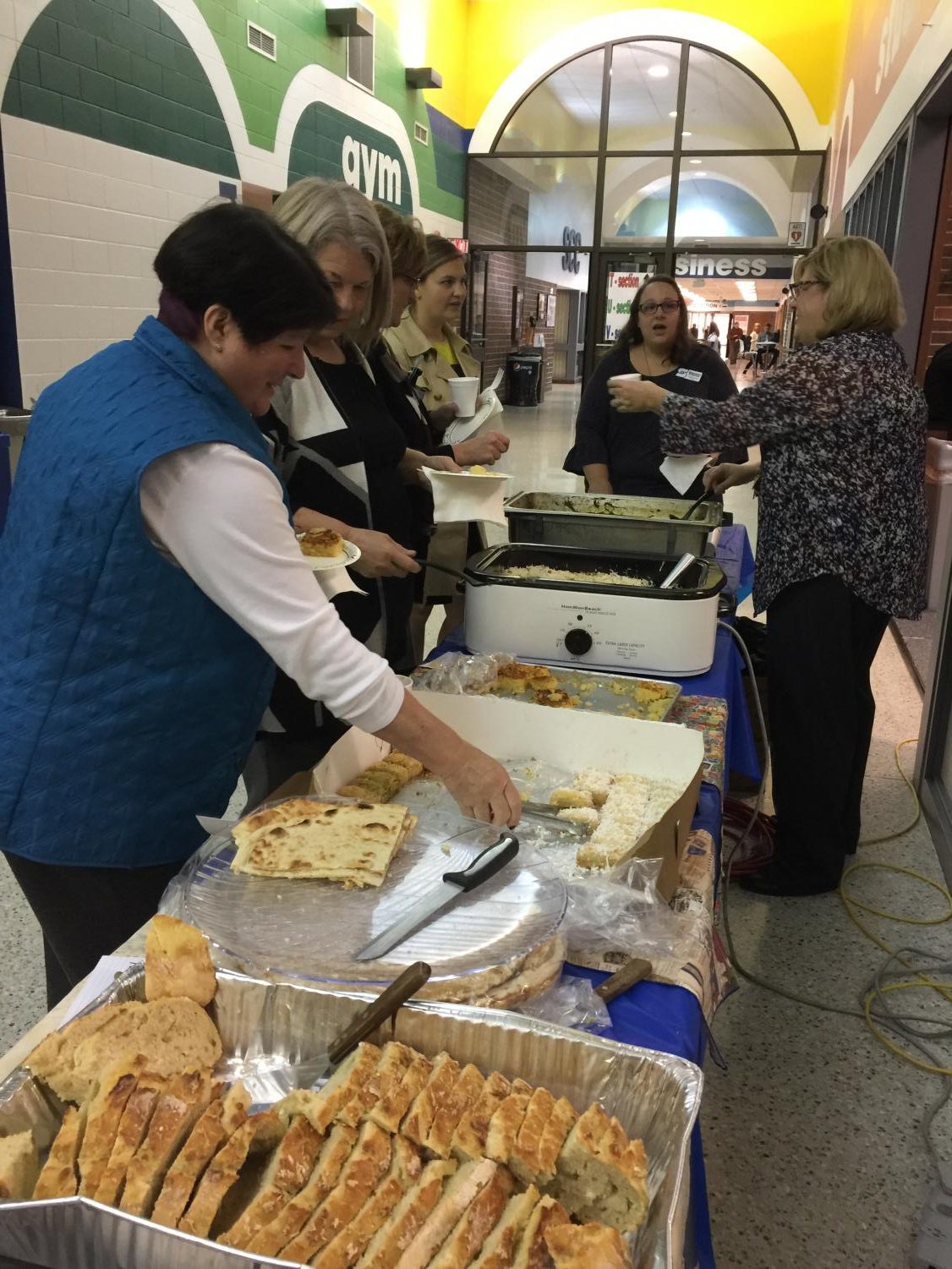 On the fourth day of Global Education Week, many different dishes from around the world were shared and enjoyed, above.