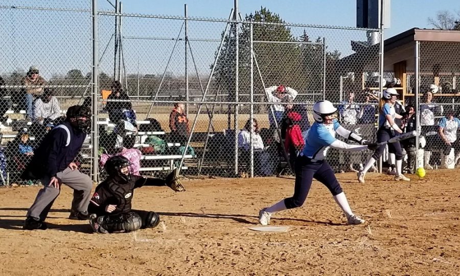 Lady Storm softball splits double-header with Northeast